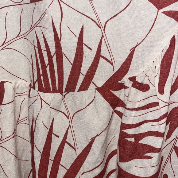 Madewell viscose and linen palm tree leaf print skirt size 14 - Picture 7 of 9